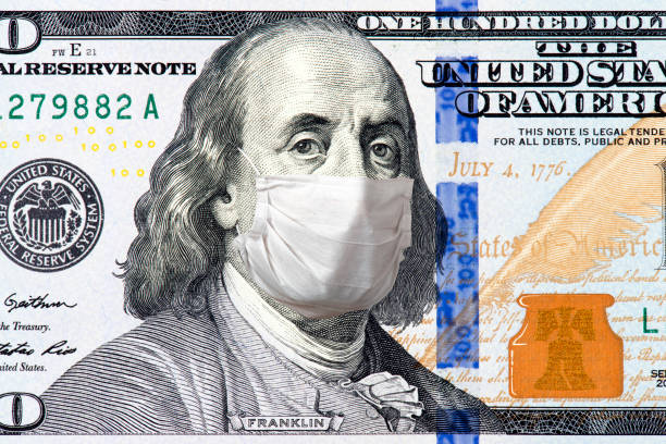 istock Benjamin Franklin uses a surgical mask because of Covid-19 1227040178