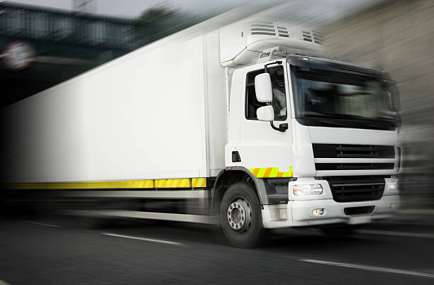 istock refrigeratorTruck  in motion 122704030