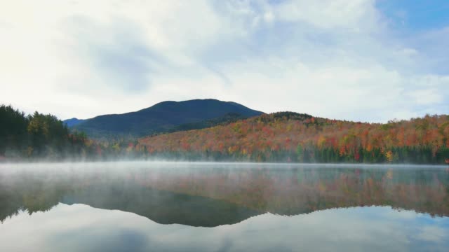 Heart Lake in Adirondack Mountains New York State USA during Autumn