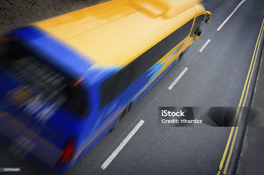 Autocarro em movimento - Royalty-free Autocarro de Longo Curso Foto de stock