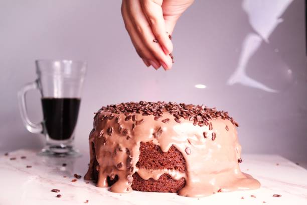 istock cake overflowing chocolate for a snack 1227042756