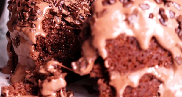istock cake overflowing chocolate for a snack 1227042762