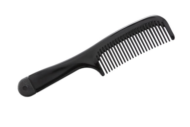 istock Black hair comb isolated on a white background 1227043537
