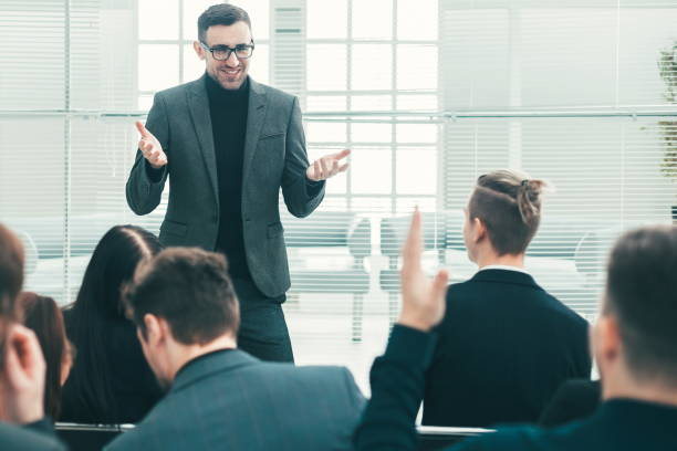 istock project Manager makes a report for the business team 1227044799