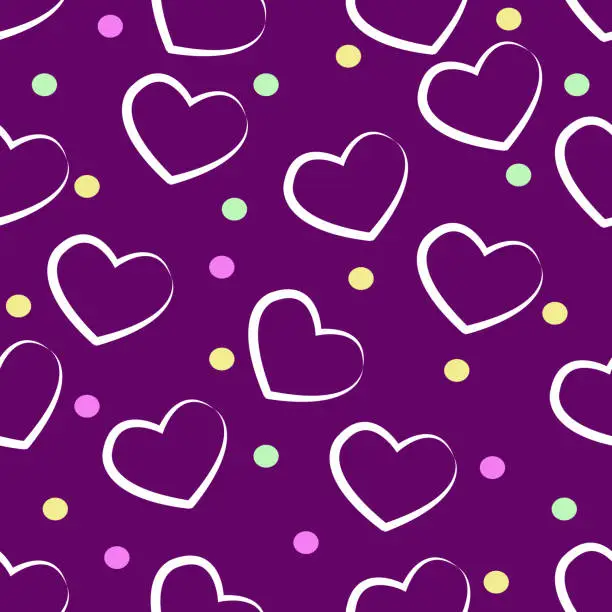 Vector illustration of Illustration Vector Graphic of Hearth Love Seamless Pattern
