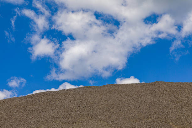 Balanced rock pile on rocky landscape
