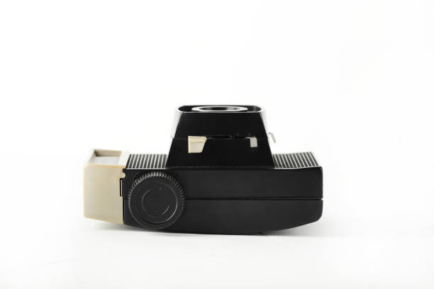 istock The old vintage medium format film camera on white background. Rare vintage camera. 1227051393