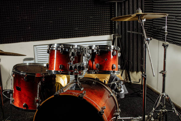 istock drums indoors, music concept 1227051718