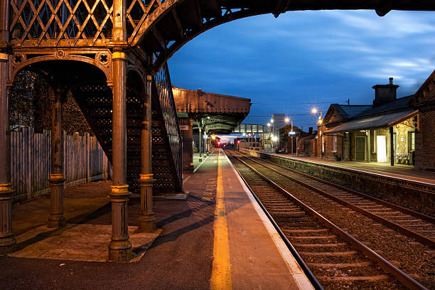 departure platform in the main station of Dunedin on New Zealand's South Island