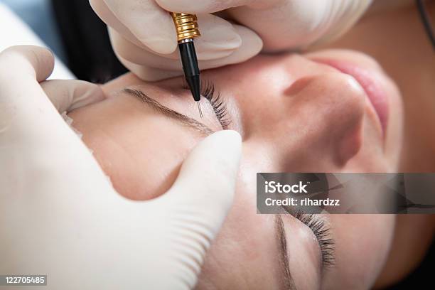 Permanent Makeup Stock Photo - Download Image Now - Permanent Make-Up, Eyebrow, Adult