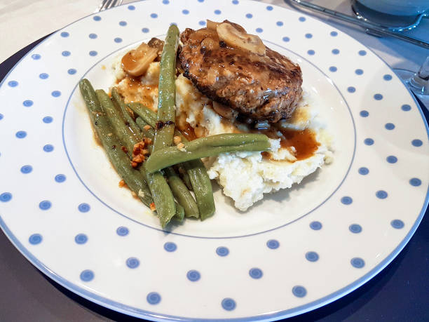 istock Meatloaf with vegetables and mashed potato 04 1227058322