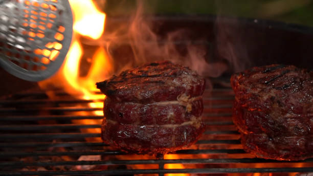 istock steaks on shot with selective focus Juicy medium Beef 1227060777