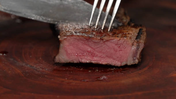 istock steaks on shot with selective focus Juicy medium Beef 1227061505