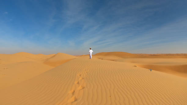 istock Sunset over the sand dunes in the desert 1227061658
