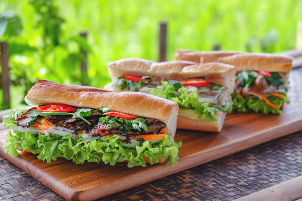 istock Healthy banh mi sandwich for quick lunch 1227061682