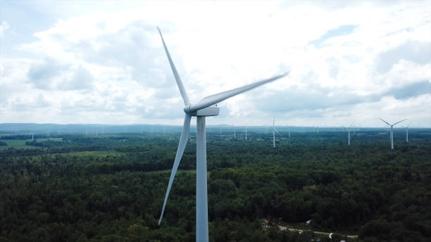 istock Wind turbines on beautiful mountain landsape 1227065043