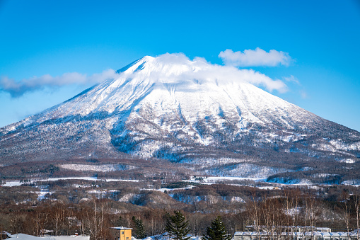 Looking at Mount Yotei from Niseko Japan.