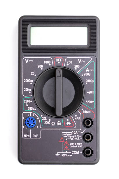 istock Digital multimeter and probes on white background 1227077297