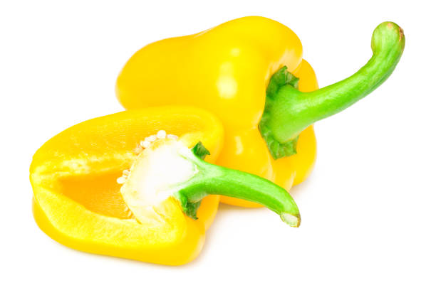 istock yellow sweet bell peppers with slices isolated on white background 1227077614