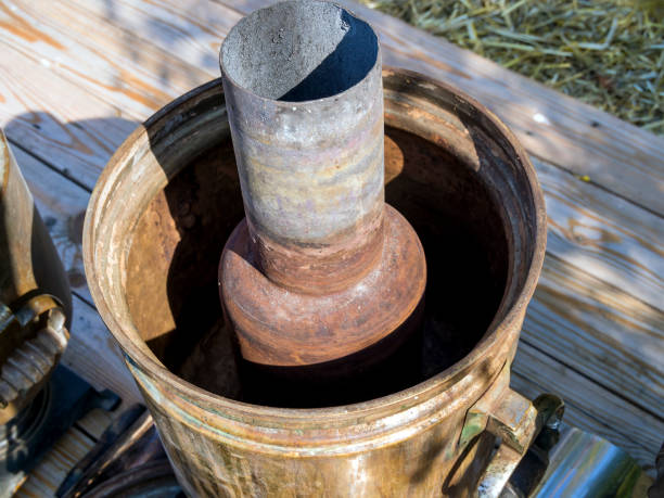 istock The internal structure of the old wood samovar 1227080135