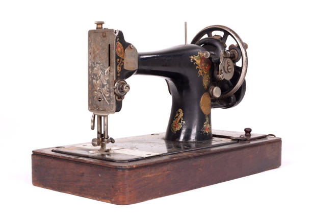 istock Antique, vintage sewing machine, isolated on white 1227080373
