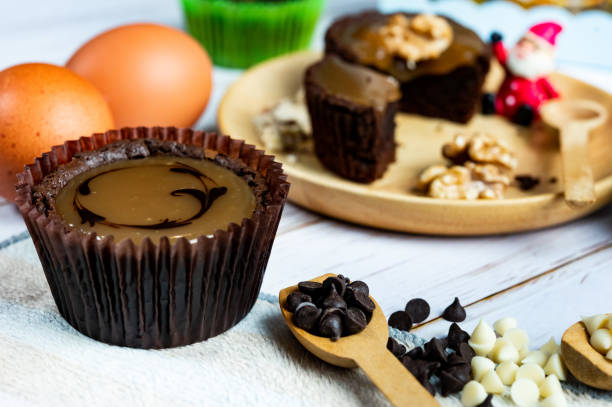 istock chocolate cupcakes with chocolate frosting 1227083132