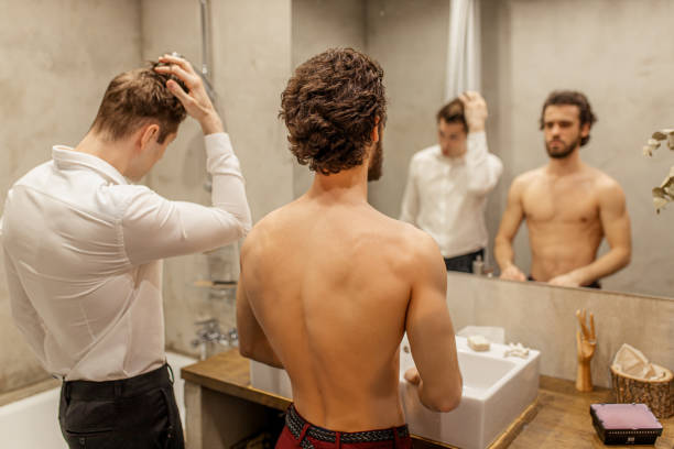 istock caucasian homosexual couple after shower 1227083342