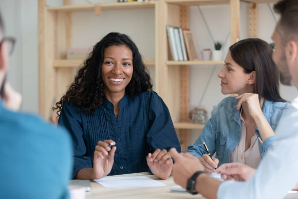istock Multiracial colleagues brainstorm discussing ideas at meeting 1227091060