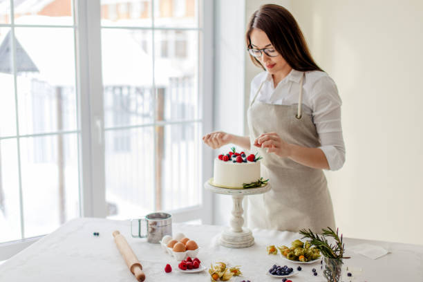istock creative conflectioner making up a decoration for dessert 1227095339