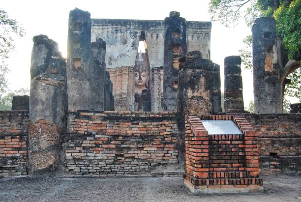 istock Phra Achana ancient Buddha image of the Si Chum temple. 1227100225