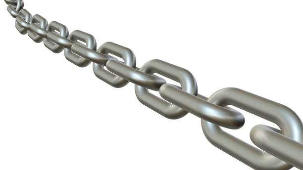 istock Concept of hanging chain on white 1227104974
