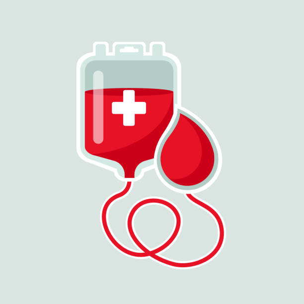 World Blood Donor Day 14 june concept World Blood Donor Day 14 june concept. Package with blood and a drop of red with the inscription on a light green background. Illustration for web site design and application Vector stock illustration month illustrations stock illustrations