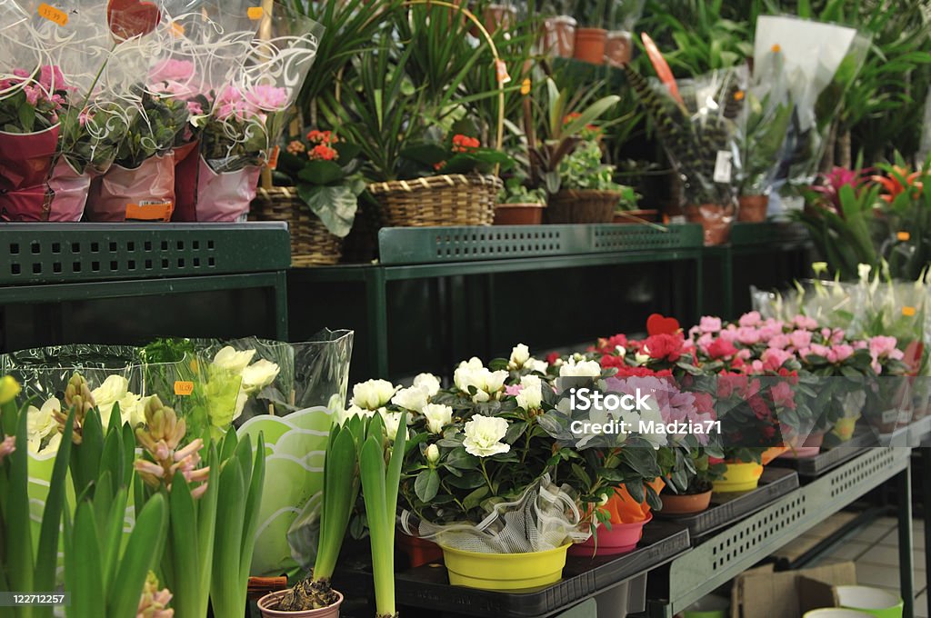Mercato dei fiori - Foto stock royalty-free di Cestino