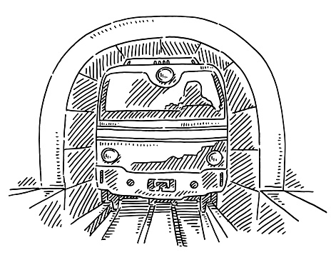 Ilustración de Dibujo De La Vista Frontal Del Tren De Metro y más Vectores  Libres de Derechos de Metro - Transporte - Metro - Transporte, Recortable,  Túnel - iStock