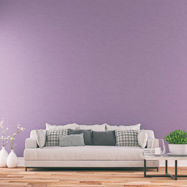 istock Elegant living room with sofa whole view - ruined wall 1227127874