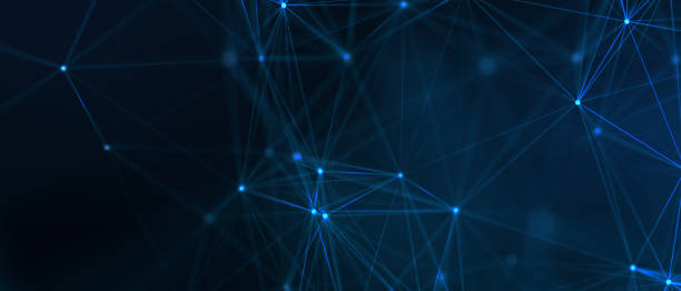istock Abstract futuristic - technology with polygonal shapes on dark blue background. Design digital technology concept. 3d illustration 1227130926