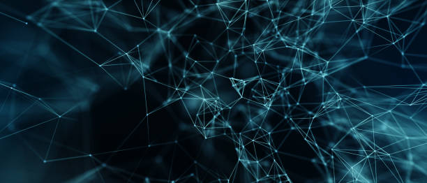 istock Abstract futuristic - technology with polygonal shapes on dark blue background. Design digital technology concept. 3d illustration 1227130927