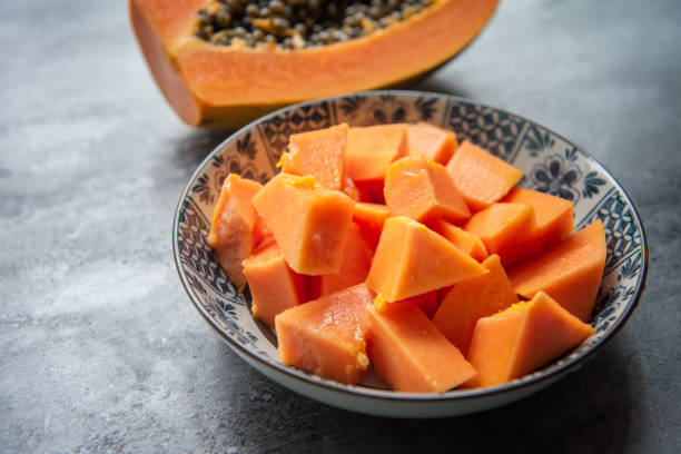 istock Fresh fruit sweet papaya 1227131249