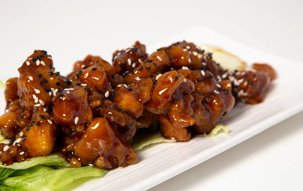 istock Close-up of Teriyaki Chicken on white background. 1227134587