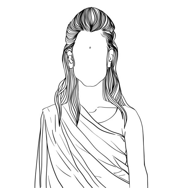 53 Drawing Of A Traditional Indian Hairstyles Illustrations & Clip Art -  iStock