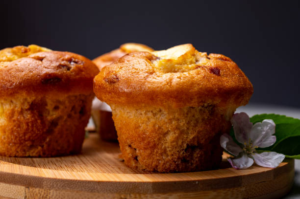 istock Fresh baked muffins with apple and cinnamon close up 1227137167