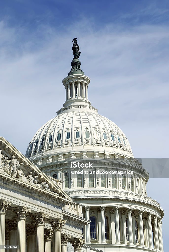 US-Kapitol Nachschlagen in die Freiheit - Lizenzfrei Architektonische Säule Stock-Foto