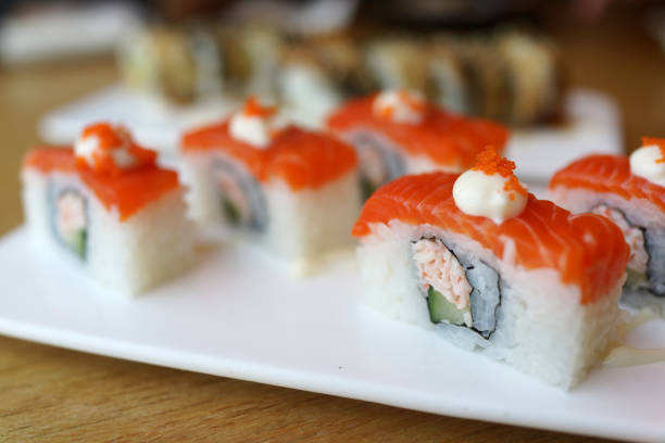 istock Close-Up Of Sushi Served In Plate On Table 1227138550
