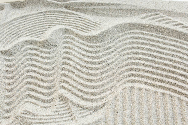 istock Zen Pattern in Sand of Zen Garden 1227139615
