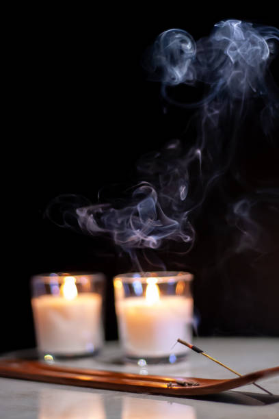 istock smoke incense stick incense for relaxation 1227143063