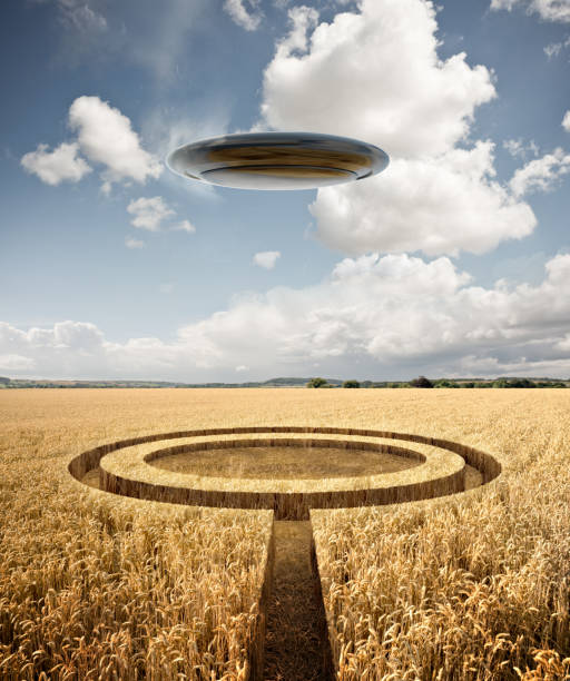Strange Encounter - A UFO leaves Crop Circles In A Field