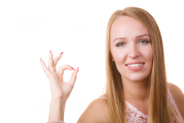 istock Woman showing a ok gesture 1227146351