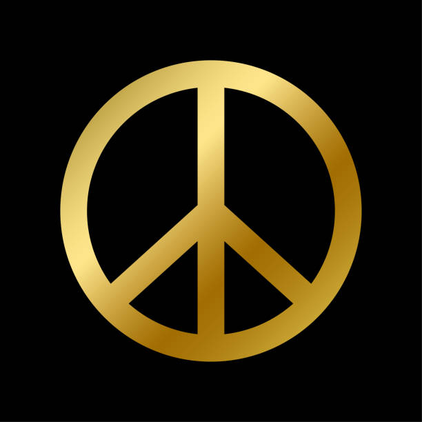 istock Peace symbol isolated pacifism and hippie sign 1227147927