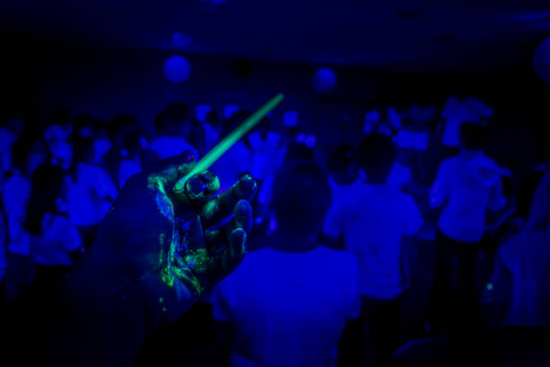 istock Fluorescent paint the image of the night club 1227149070