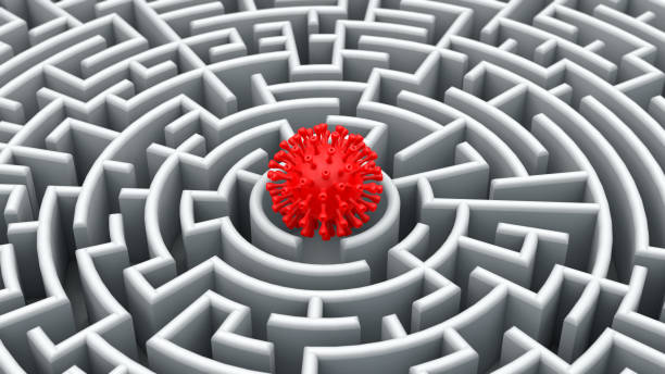 istock question sign Maze background, 3d rendering illustration 1227151031